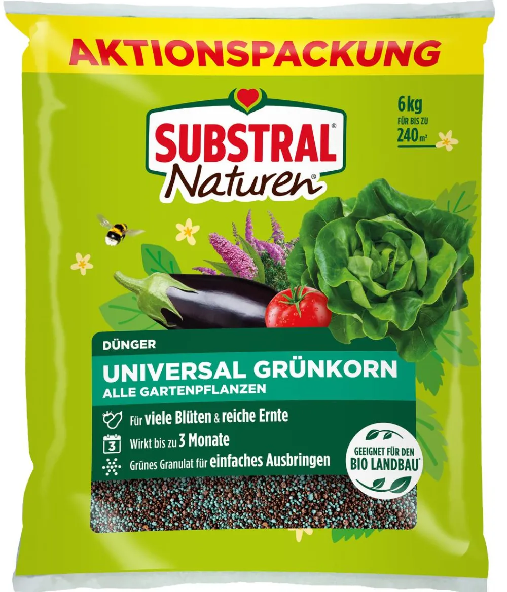 Substral® Universaldünger|Bio-Dünger > Naturen® Dünger Universal Grünkorn alle Gartenpflanzen, 6 kg