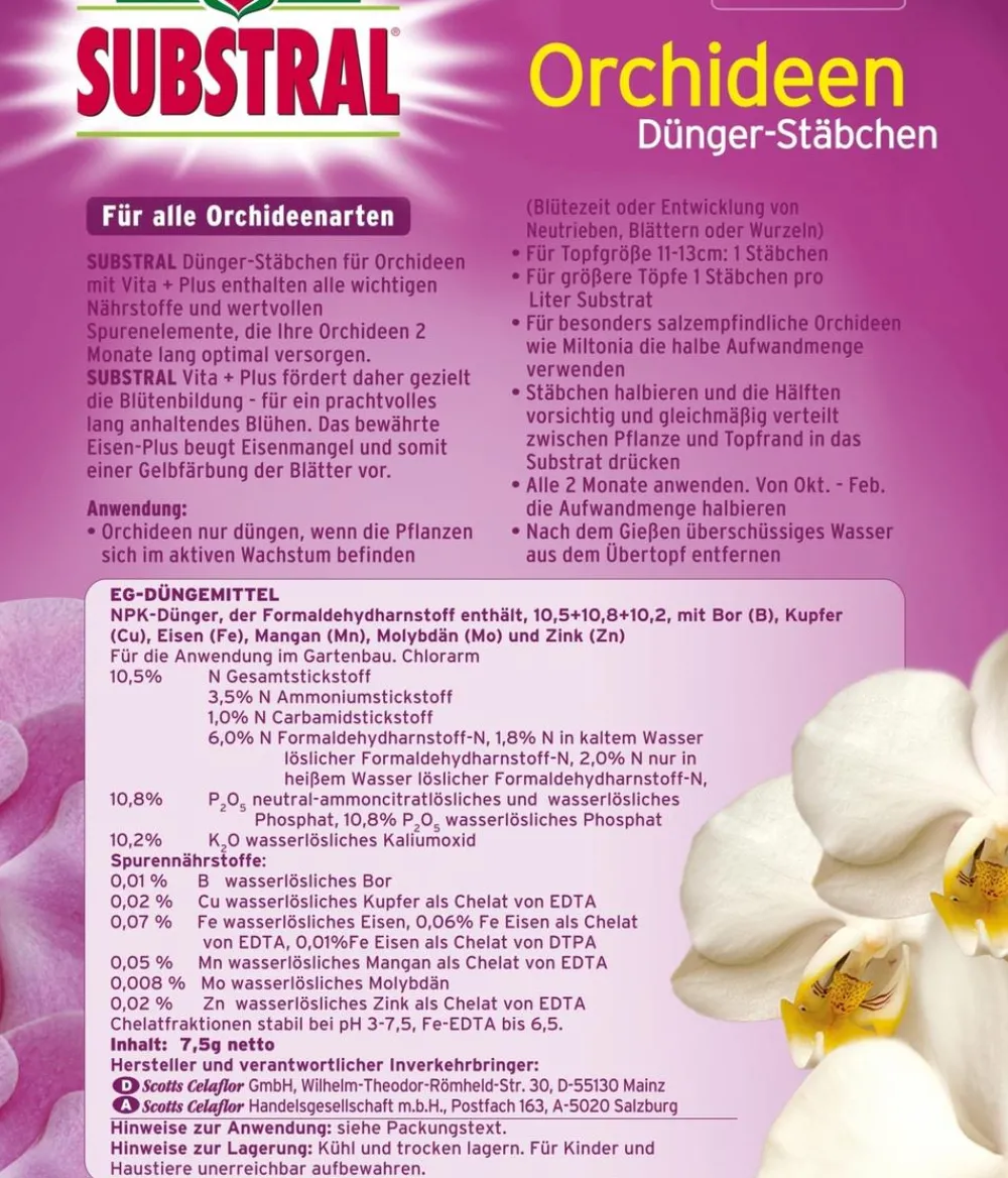 Substral® Blumendünger|Spezialdünger - Orchideen Dünger-Stäbchen, 10 Stk.