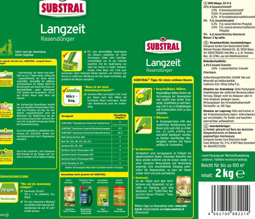 Substral® Rasendünger|Spezialdünger > Rasendünger mit Langzeitwirkung