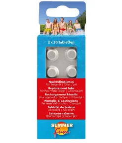 Summer Fun Pools & Whirlpools - Nachfülltabletten Wassertestgerät, 60 Stk. Blau