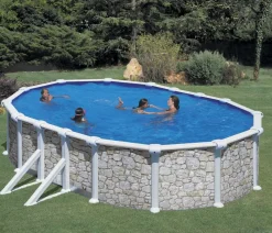 Summer Fun Stahlwandpool-Set Valencia, oval, Steinoptik, ca. B500/H120/T300 cm Discount