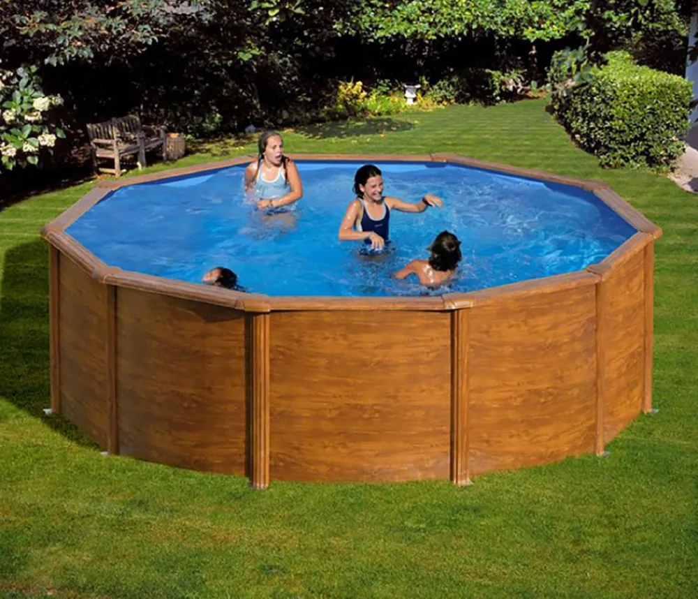 Summer Fun Pools & Whirlpools - Stahlwandpool-Set, rund, Holz-Dekor