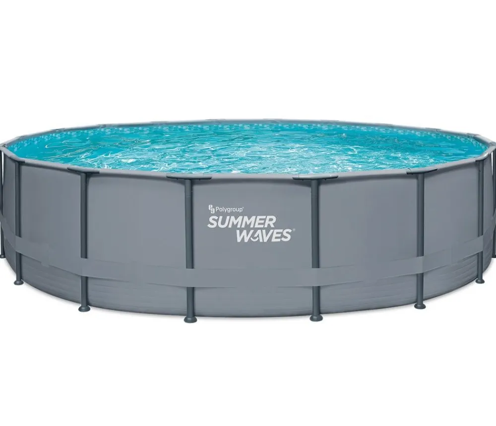 Summer Waves Pools & Whirlpools > Frame Pool, anthrazit, rund
