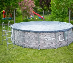 Summer Waves Pools & Whirlpools > Frame Pool Elite, stein, rund, ca. Ø427/H107 cm