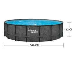 Summer Waves Pools & Whirlpools > Frame Pool Rattan, grau