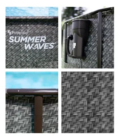 Summer Waves Pools & Whirlpools > Frame Pool Rattan, grau
