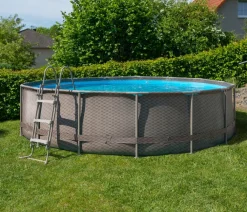 Summer Waves Pools & Whirlpools > Frame Pool Rattan, rund, ca. Ø457/H106 cm