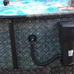 Summer Waves Frame Pool Rattan, Grau Discount
