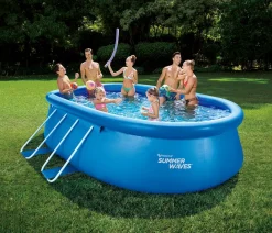 Summer Waves Pools & Whirlpools - Quick Set Pool, oval Blau