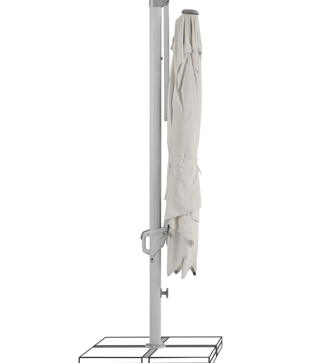 Suncomfort by Glatz Ampelschirm Familyflex, rechteckig, ca. B250/T250 cm Grau Best