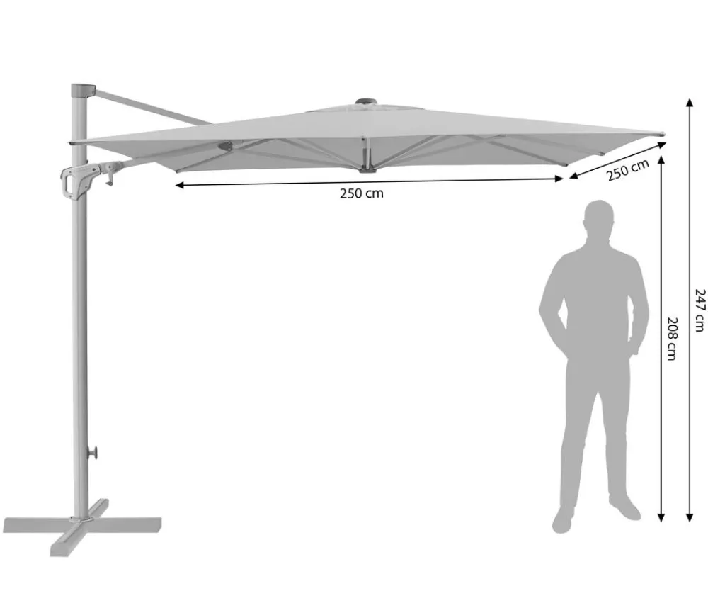 Suncomfort by Glatz Ampelschirm Familyflex, rechteckig, ca. B250/T250 cm Weiß Best