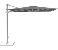 Suncomfort Sonnenschirme - by Glatz Ampelschirm Familyflex, rechteckig, ca. B250/T250 cm Dunkelgrau