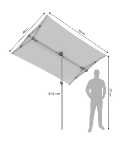 Suncomfort Sonnenschirme > by Glatz Balkonschirm Flex Roof, rechteckig, ca. B195/T140 cm