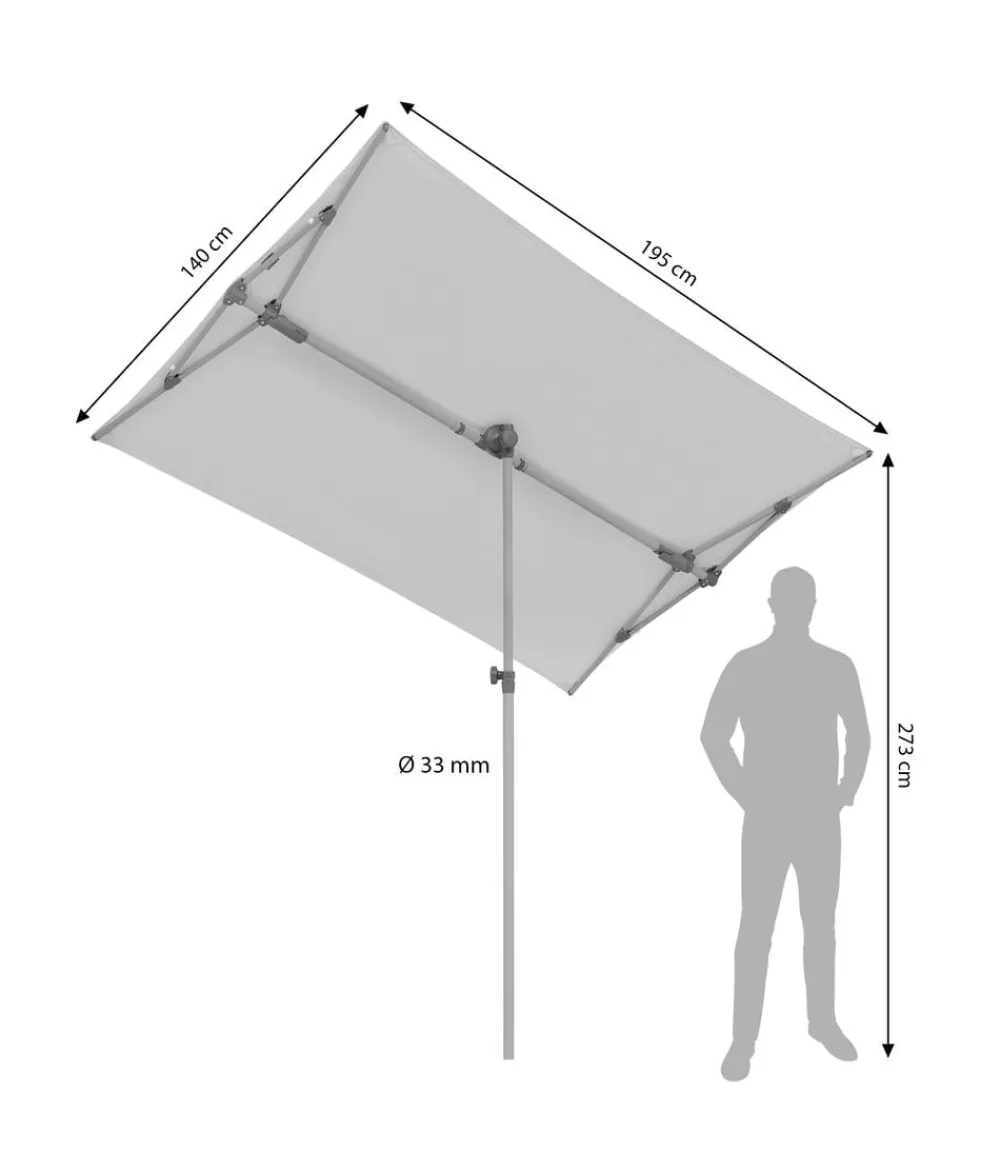 Suncomfort Sonnenschirme > by Glatz Balkonschirm Flex Roof, rechteckig, ca. B195/T140 cm
