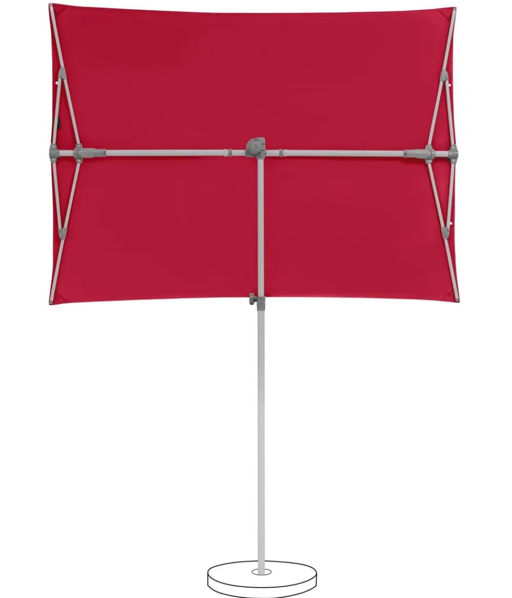 Suncomfort Sonnenschirme - by Glatz Balkonschirm Flex Roof, rechteckig, ca. B195/T140 cm Dunkelrot