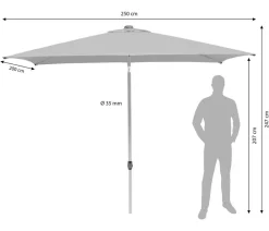 Suncomfort by Glatz Sonnenschirm Pop Up, rechteckig, ca. B250/T200 cm Grau Discount