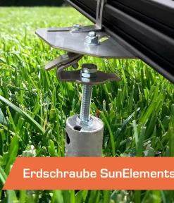 SunElements Erdschraubenfundament, Silber Hot