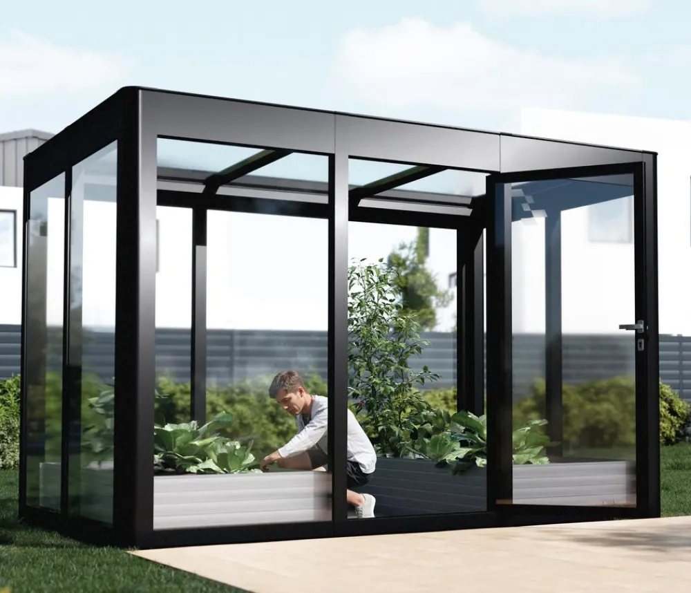SunElements Gewächshaus SunGarden Infinity, AC Klar Anthrazit Outlet