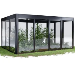 SunElements Gewächshaus SunGarden Infinity, AC Klar Anthrazit
