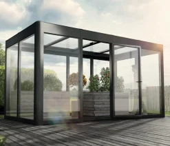SunElements Gewächshäuser - Gewächshaus SunGarden Infinity, AC Klar Anthrazit