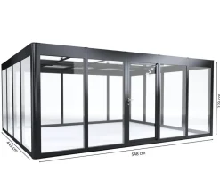 SunElements Gewächshäuser - Gewächshaus SunGarden Infinity, AC Klar Anthrazit