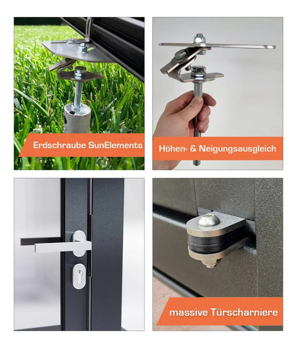 SunElements Gewächshaus SunGarden Select, HKP/AC Anthrazit Online