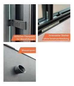 SunElements Gewächshaus SunGarden Deluxe, ESG/AC Anthrazit