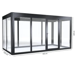 SunElements Gewächshaus SunGarden Energy, AC/DGM 40 % Anthrazit Discount