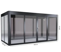 SunElements Gewächshaus SunGarden Power, AC/DGM 5% Anthrazit Best