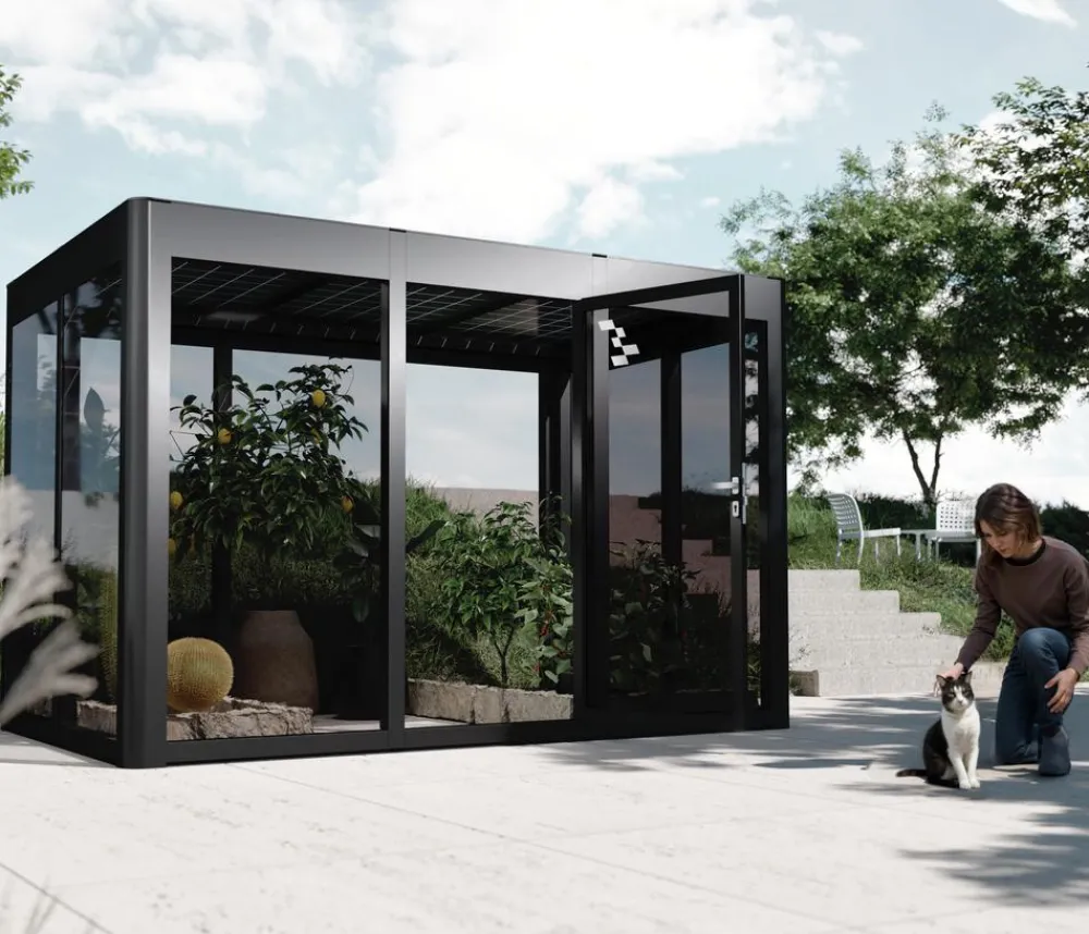 SunElements Gewächshäuser - Gewächshaus SunGarden Power, AC/DGM 5% Anthrazit