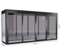 SunElements Gewächshäuser - Gewächshaus SunGarden Power, AC/DGM 5% Anthrazit