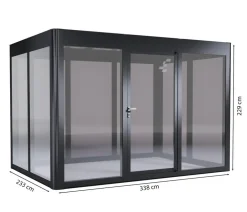 SunElements Gewächshaus SunGarden Modern, AC Anthrazit