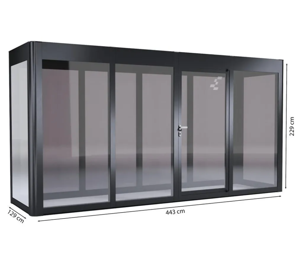 SunElements Gewächshaus SunGarden Modern, AC Anthrazit New