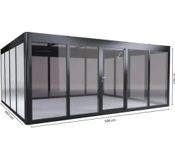 SunElements Gewächshaus SunGarden Modern, AC Anthrazit Hot