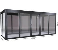 SunElements Gewächshäuser - Gewächshaus SunGarden Modern, AC Anthrazit