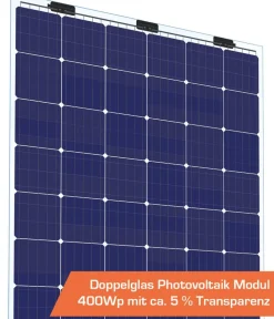 SunElements PV-Paket 400Wp, 5 % Transparenz, Doppelglasmodule Sale