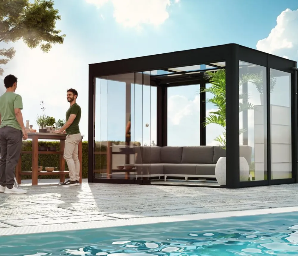 SunElements Schiebetür SunCover Anthrazit Outlet