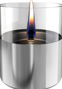 TENDERFLAME Laternen & Dekoleuchten|Tisch-Feuerstellen - Lilly, ca. Ø10/H11,5 cm Silber