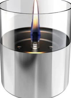 TENDERFLAME Laternen & Dekoleuchten|Tisch-Feuerstellen - Lilly, ca. Ø10/H11,5 cm Silber