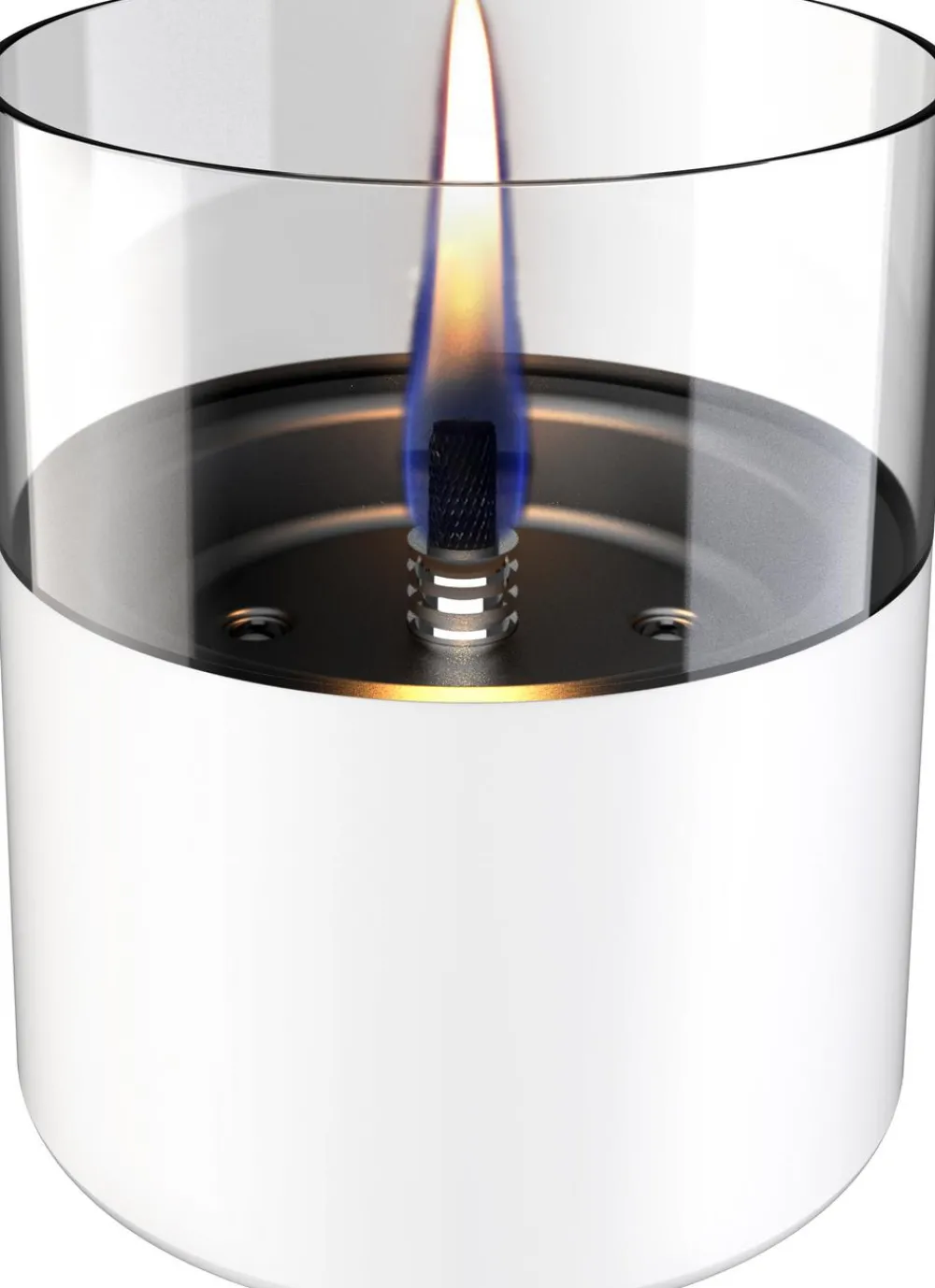 TENDERFLAME Laternen & Dekoleuchten|Tisch-Feuerstellen - Lilly, ca. Ø10/H11,5 cm Weiß