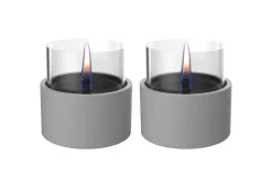 TENDERFLAME Tischfeuer Breeze, ca. Ø10 cm, 2er-Set Grau Sale
