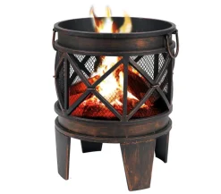 tepro Feuerstelle/ Feuerkorb Gracewood, ca. Ø42/H53 cm Schwarz Discount