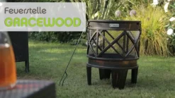 tepro Feuerstelle/ Feuerkorb Gracewood, ca. Ø42/H53 cm Schwarz Discount