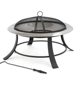 tepro Feuerstelle Silver City, ca. Ø74/H50 cm Schwarz Hot