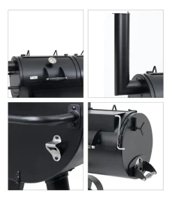 tepro Stand- & Kugelgrills|Holzkohlegrills - Massiv Smoker Indianapolis Schwarz