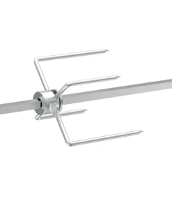 tepro Universal Grillspieß-Set für Batteriebetrieb, 3-teilig Silber