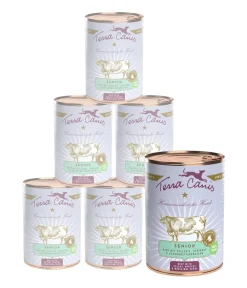 Terra Canis Nassfutter Hund - Nassfutter für Hunde Senior, 6 x 400 g