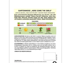 Thompson & Morgan Blumensamen > Samen Gartenwicke The Girls