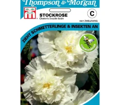 Thompson & Morgan Blumensamen - Samen Stockrose 'Chater's Double Icicle' Weiß