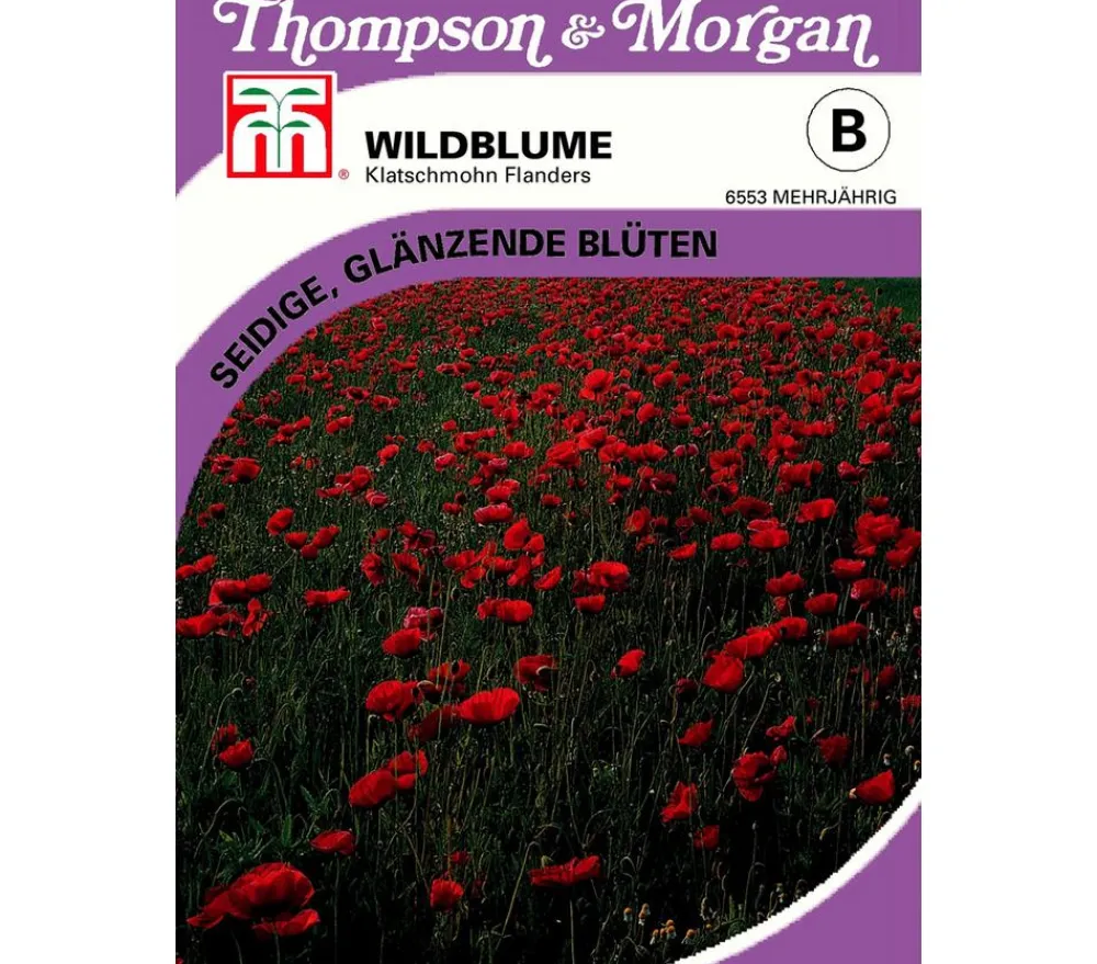 Thompson & Morgan Samen Wildblume 'Klatschmohn Flanders' Rot New
